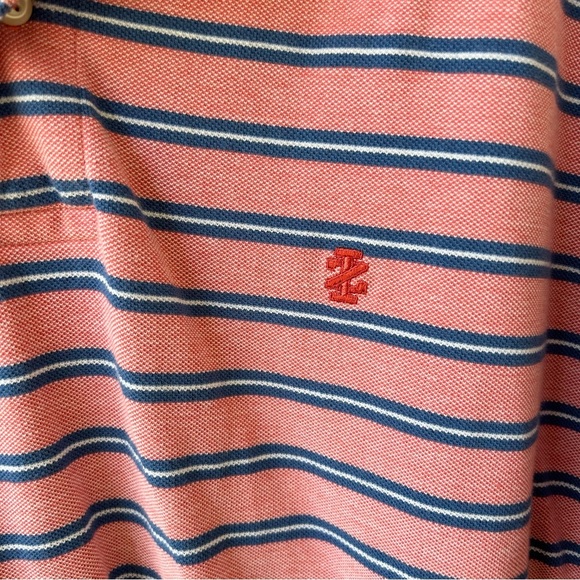 Izod men’s knit short sleeved striped polo shirt - Picture 2 of 8